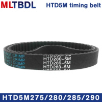HTD 5M Timing Belt 275/280/285/290mm Length 10/15/20/25mm Width 5mm Pitch Rubber Pulley Belt Teeth 55 56 57 58 synchronous belt