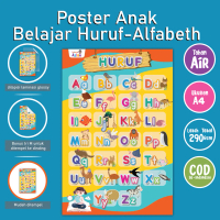 Poster Edukasi Anak mengenal Huruf Abjad Alfabet