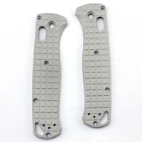 1 Pair Sand Blast Aluminum Alloy Scales for Benchmade Bugout 535 (Knife not Included)