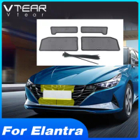 Vtear Car Grille Net Mesh Grill Cover Bumper Hood Vent Grille Net Frame Exterior Styling Accessories For Hyundai Elantra 2021
