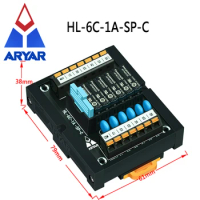 6 Groups 1SPDT 1NC1NO Relay Module for DC 5V 12V 24V PLC Relay Board 5A Electromagnetic Relay