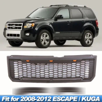 Fit for Ford Escape/Kuga 2008-2012 grill with LED light decoration modification front bumper grille accessories