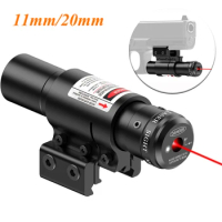 Tactical Red Dot Laser Sight Scope 11mm 20mm Adjustable Picatinny Rail Mount Rifle Pistol Airsoft Laser with Batteries