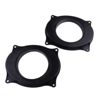 1 Pair Black Plastic Car Front Door Speaker Stereo Adapter 6x9" to 6.5" Plate Converter Fit for Toyota Camry