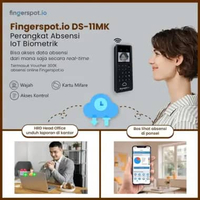 Fingerspot Mesin Absensi Fingerprint Wajah Online DS-11MK IoT