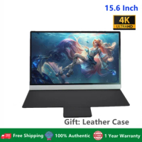 4K Portable Monitor 15.6 Inch UHD 3840x2160 Slimmest Mobile LCD Display 10-Point Touch PC Mobile Gamer Second Monitor sRGB