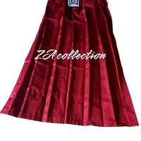 Rok panjang SD merah rempel full bahan element tebal licin no.14