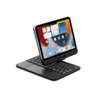 Keyboard Case for iPad Mini 6 2021 Foldable Rotation Case RGB Backlight Touchpad Keyboard for iPad Mini 6 6th Cover