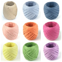 20 Meter/Roll Raffia Yarn For Hand Knitting Crochet Friendly Yarn Baking Gift Packaging Belt Rope Crocheting Summer Hat Bags