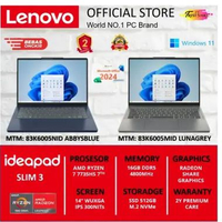 LENOVO IDEAPAD SLIM 3 14ARP10 RYZEN 7 7735HS RAM 16GB SSD 512GB 14" WUXGA IPS WIN 11 HOME + HOME 24