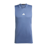 【adidas 愛迪達】D4T HR TK 男 背心 運動 訓練 健身 重訓 透氣 涼感 大袖孔 藍(IS3713)