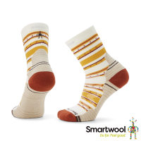 官方直營 Smartwool 女機能戶外全輕量減震蘇拉威西紋中筒襪 自然白
