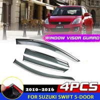 Car Windows Visor for Suzuki Swift 5-door MK2 2010~2016 Awnings Sun Rain Eyebrow Deflector Sticker Guard Accessories 2011 2012