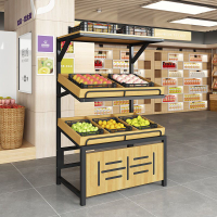 生鮮水果店貨架展示架蔬菜貨架超市果蔬架商用創意多層中島不銹鋼