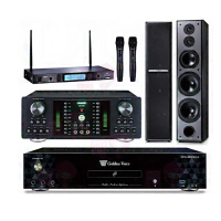 【金嗓】CPX-900 K1A+DB-7AN+TR-5600+TDF M6(4TB點歌機+擴大機+無線麥克風+落地式喇叭)