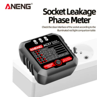 ANENG AC27 Socket Tester Voltage Test Socket Detector Ground Zero Line Polarity Phase Check Tool Circuit Checker EU Plug