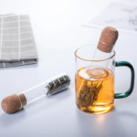 1PC Glass Tea Infuser Tea Filter Creative Pipe Glass Design Tea Strainer Fancy Filter for Puer Tea Cup Mug Herb Kitchen Tools