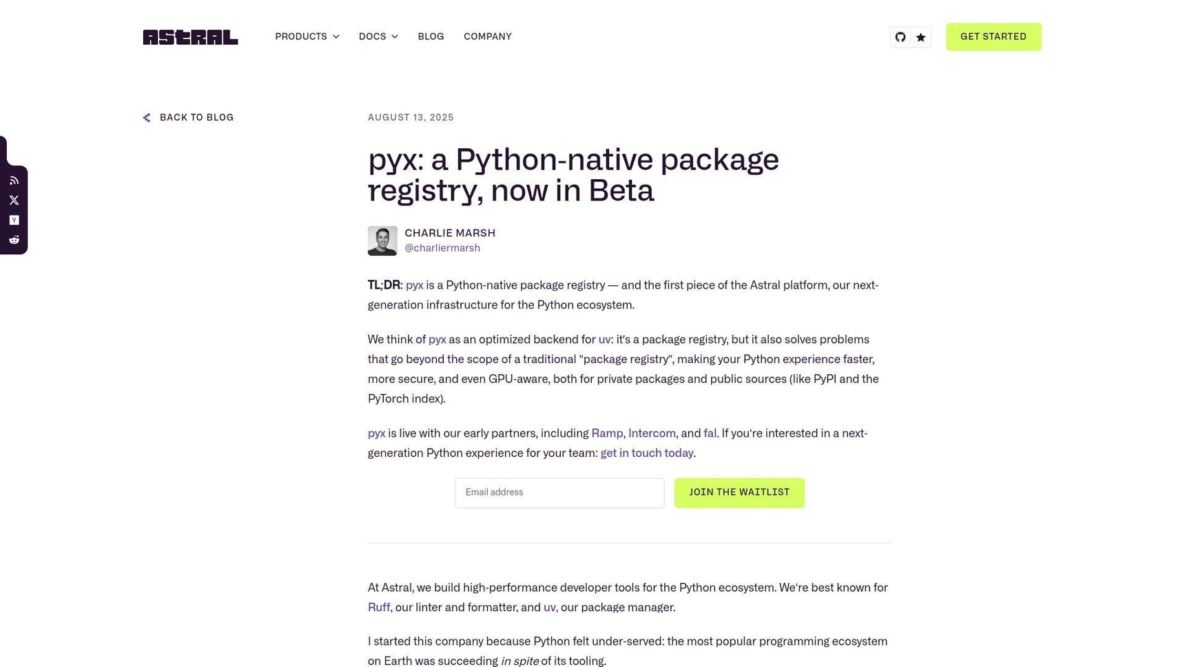Astral が GPU と企業向けパッケージング課題に対処する PYX