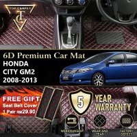 Top Carpet HONDA CITY GM2 ( 2008 - 2013 ) 6D PU Leather Car Carpet VIP Car Mat Floor Mat Alas Kaki K