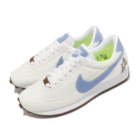 Nike 休閒鞋 Dbreak SE 經典款 運動 女鞋 植物刺繡 鬆餅格紋外底 帆布 穿搭 白 藍 DJ1299-101