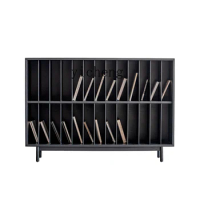 ZC Ash Bookcase Black Grid Cabinet Shelf Living Room Wall Storage Organizer Low Cabinet