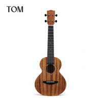 TOM Concert Ukulele 23 Inch, Top Solid Mahogany with Start Kit Includes Case, Strap, Strings（T3）