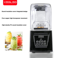 XEOLEO Commercial Intelligent Electric Blender 1.8L Food Blender Fruit Smoothie Machine Kitchen Wall Breaker PC Soundproof Cover