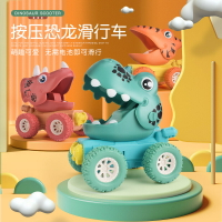 爆款兒童恐龍按壓滑行回力車玩具大號霸王龍慣性越野車男孩玩具車