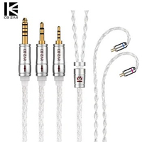 KBEAR Limpid Pro 8 Core Pure Silver Cable with 2Pin/QDC/TFZ/MMCX 3.5mm for KZ ZSX ZAX ASX EDX DQ6 BLON BL01 BL03 Castor Moondrop