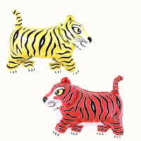 Happy New Year Siberian Tiger Animal Foil Balloon Birthday Party Decorations Kids Boys 5 Years Old Toys
