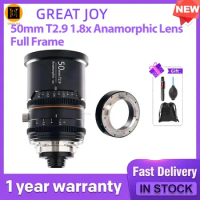 GREAT JOY LENS 50mm T2.9 1.8x Anamorphic Lens Full Frame for Sony E PL&amp;EF Leica L Micro Four Thirds Canon RF