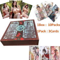 New Goddess Story Cards Chinese Ancient Style Floral Beauty Girl Collection Cards Hanfu Beauty Cards Toys Brithday gifts