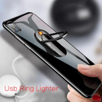 Creative Mobile Phone Holder Cigarette Lighter USB Rechargeable Lighter Multifunctional Portable Cigarette Lighter