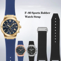 For Fe-rra-gamo F-80 Series Watchband Notch Silicone Rubber Waterproof Sports Watch Band Bracelet Strap Men Black Green Blue