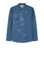เสื้อเชิ้ตผู้ชาย รุ่น M2R-846ZP-V22096-LAZMD สี Denim