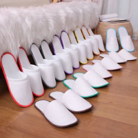 Footwear Disposable Slipper 10 Pairs Closed Toe Cotton Slippers Footwear Guest Home Sandals Hotel Men Women Shose