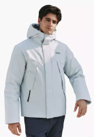 K-Swiss 男裝 K-SWISS LOGO 防風防潑水鵝絨連帽羽絨外套