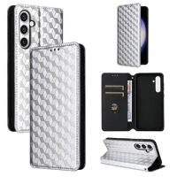 50pcs/lot For Samsung Galaxy S23 Ultra/Plus Stand 3D Checker Series Leather Case For Galaxy S22 Ultra S21 Ultra/Plus S21 FE