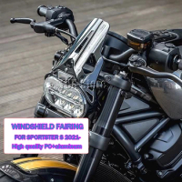 For Sportster S SPORTSTER S RH1250S 2021 2022 2023 Motorcycle PC Windscreen Screen Windshield Fairing Accessories Black