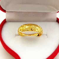 久不掉色越南沙金戒指男女款鍍24K金戒指環情侶婚慶首飾品禮物