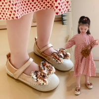 女童公主鞋秋新款韓版小女孩寶寶皮鞋軟底蝴蝶結百搭兒童單鞋