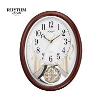 日本麗聲 Rhythm 魔術動感鐘 靜音 掛鐘 自動感應 音樂掛鐘4MJ407WD06