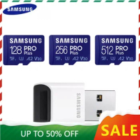 Samsung Card reader tf sd Memory Card PRO Plus MicroSD TF 128GB 256GB 512gb 180MB/s C10 U3 V30 Micro SD A2 SDXC 4K Video Phone
