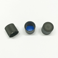《實驗室耗材專賣》ALWSCI 11ml 螺蓋玻璃試管蓋 黑色PP實心蓋 含15mm PTFE膜/silicone墊片 200pcs/pk 塑膠製品 鐵氟龍/矽膠墊片