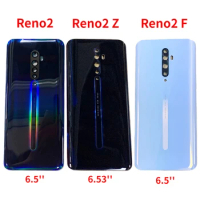 New Back Glass For OPPO Reno 2 Reno2 Z F 2Z 2F Back Battery Cove Rear Door Housing Case Replace Part with Logo