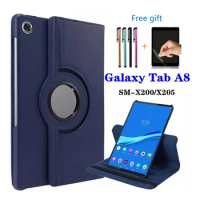Case For Samsung Galaxy Tab A8 2021 Tablet Cover for Samsung Tab A8 10.5 SM-X200/SM-X205 360 Degree Rotating Leather Cover
