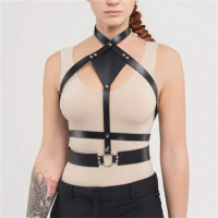 Body Bondage Harbess Bra Belt For Women Fetish Leather Harness Belt Adjustable Bdsm Waist Suspenders Lingerie Belt Strap