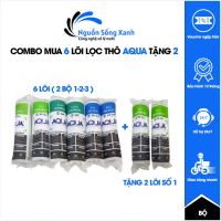 ( MUA 6 TẶNG 2 ) Combo 8 Lõi Lọc Nước AQUA Số 123 - Bộ 8 Lõi Lọc Thay Cho Mọi Loại Máy Lọc Nước RO