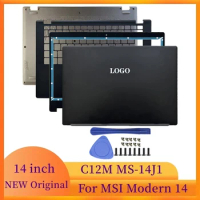 NEW Laptop Screen LCD Back Cover Top Case Front Bezel Palmrest Bottom Case For MSI 14 Modern 14 C12M MS-14J1 Laptops Case