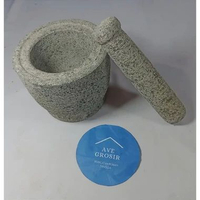 LUMPANG SET BATU ASLI 14CM 16CM TUMBUKAN ALU MORTAR PESTLE PENUMBUK LESUNG DEPLOKAN LUMPANG 16CM